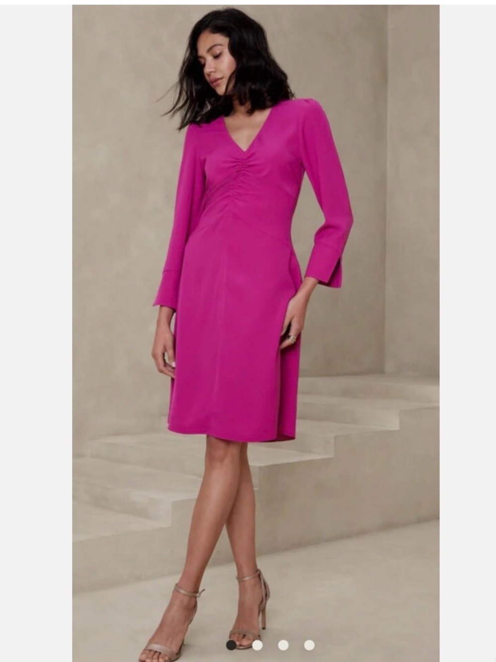 Banana Republic SHIRRED MIDI DRESS